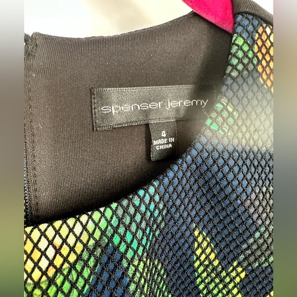 Spenser Jeremy Unique Netted Floral Sleeveless Dress - Picture 5 of 5